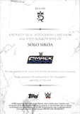 2025 Solo Sikoa Topps Royalty WWE PURPLE FOIL JUMBO SHIRT AUTO 30/50 AUTOGRAPH RELIC #RYA-SSI Friday Night Smackdown