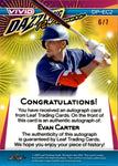 2023 Evan Carter Leaf Vivid YELLOW PRISMATIC DAZZLING PERFORMERS AUTO 6/7 AUTOGRAPH #BP-EC2 Texas Rangers