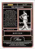 2023 Ted Williams Panini Three and Two HOLO GOLD 03/15 #17 Boston Red Sox HOF