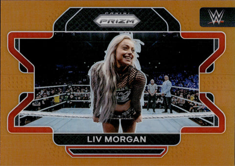 2022 Liv Morgan Panini Prizm WWE ORANGE 77/99 #46 Monday Night Raw