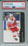 2021-22 Lucas Raymond Upper Deck Series 2 YOUNG GUNS ROOKIE RC PSA 9 #464 Detroit Red Wings 4095