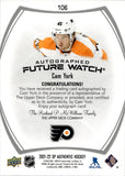 2021-22 Cam York Upper Deck SP Authentic FUTURE WATCH ROOKIE AUTO 491/999 AUTOGRAPH RC #106 Philadelphia Flyers