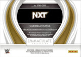 2023 Carmelo Hayes Panini Immaculate WWE PREMIUM JUMBO SHIRT AUTO 91/99 AUTOGRAPH RELIC #PM-CHY NXT