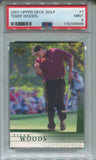 2001 Tiger Woods Upper Deck Golf ROOKIE RC PSA 9 #1 PGA Legend 8906