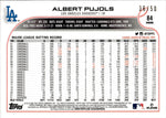 2022 Albert Pujols Topps Chrome GOLD RAYWAVE 36/50 #84 Los Angeles Dodgers