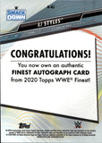 2020 AJ Styles Topps Finest WWE ORANGE REFRACTOR AUTO 47/50 AUTOGRAPH #A-AJ WWE Legend