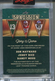 2025 Jerry Rice Randy Moss Don Maynard Leaf Glory of the Game TRADITION TRIPLE JERSEY 5/6 RELIC #T-7 49ers Vikings Jets HOF