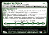 2011 Freddie Freeman Bowman ROOKIE RC #205 Atlanta Braves 13