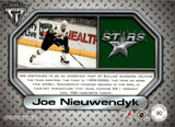 2001-02 Joe Nieuwendyk Pacific Titanium PLATINUM BLUE PATCH 308/400 RELIC #90 Dallas Stars