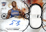 2025-26 Thomas Sorber Topps Motif ROOKIE DUAL JERSEY AUTO 48/75 AUTOGRAPH RELIC #RDRA-TS Oklahoma City Thunder