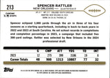 2024 Spencer Rattler Topps Chrome GREEN GEOMETRIC REFRACTOR ROOKIE 72/99 RC #213 New Orleans Saints