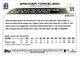 2022 Spencer Torkelson Topps Series 2 SP IMAGE VARIATION ROOKIE RC #658 Detroit Tigers