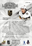 2020-21 Peyton Krebs Upper Deck Black LUSTROUS LOGO PATCH AUTO 13/15 AUTOGRAPH RELIC #LPA-PK Las Vegas Golden Kinghts