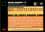 2007-08 Kevin Durant Topps ROOKIE RC #112 Seattle Supersonics
