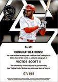 2024 Victor Scott II Leaf Press Pass ROOKIE AUTO 67/199 St. Louis Cardinals #BA-VS1
