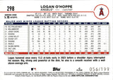2024 Logan O'Hoppe Topps Series 1 RED CRACKLE FOIL FUTURE STARS 056/199 #298 Anaheim Angels