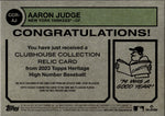 2023 Aaron Judge Topps Relic CLUBHOUSE COLLECTION BAT RELIC #CCR-AJ New York Yankees