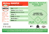 2008 Mickey Mantle Topps Chrome HOME RUN HISTORY 500 BLUE REFRACTOR 078/200 #MHRC500 New York Yankees
