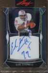 2025 Earl Campbell Leaf Metal INSCRIPTION BLUE AUTO 5/6 Houston Oilers #I-EC1