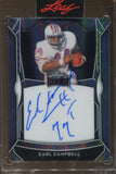 2025 Earl Campbell Leaf Metal INSCRIPTION BLUE AUTO 5/6 Houston Oilers #I-EC1