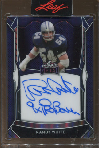 2025 Randy White Leaf Metal INSCIPTION BLUE AUTO 4/5 Dallas Cowboys #I-RW1