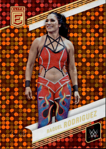 2023 Raquel Rodriguez Donruss Elite WWE ORANGE 46/49 #42 Monday Night Raw