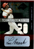 2004 Lou Brock Leaf Limited TEAM TRADEMARKS DUAL JERSEY AUTO 092/100 AUTOGRAPH RELIC #TT-9 St. Louis Cardinals HOF *NRMT*