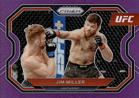 2021 Jim Miller Panini Prizm UFC PURPLE 021/149 #160 Lightweight