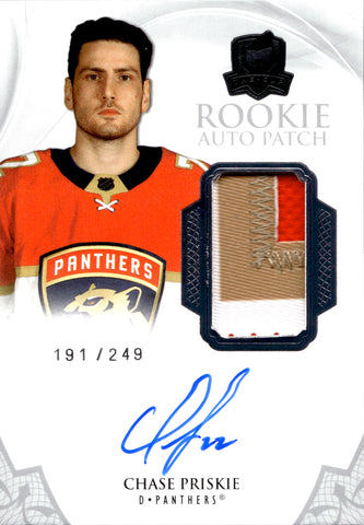 2020-21 Chase Priskie Upper Deck The Cup ROOKIE PATCH AUTO 191/249 AUTOGRAPH RELIC #151 Florida Panthers
