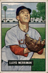 1951 Lloyd Merriman Bowman #72 Cincinnati Reds BV $20