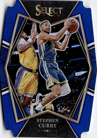 2021-22 Stephen Curry Panini Select PREMIER LEVEL BLUE DIE CUT 110/249 #121 Golden State Warriors
