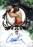 2025 Great Muta Topps Royalty WWE GREEN INFLUENTIAL INK AUTO 51/99 AUTOGRAPH #INF-GMU WWE Legend