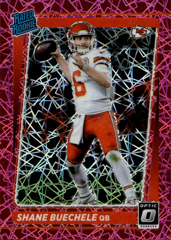 2021 Shane Buechele Panini Optic PINK VELOCITY RATED ROOKIE 78/79 Kansas City Chiefs #298