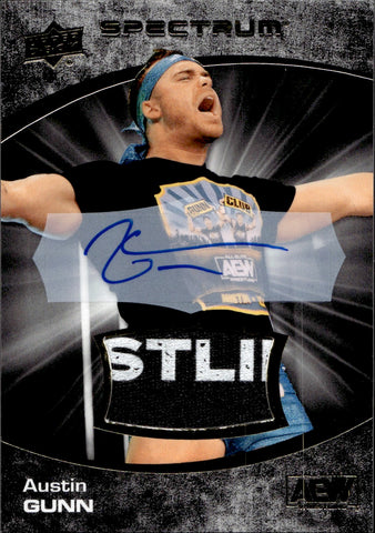 2021 Austin Gunn Upper Deck AEW Spectrum GOLD SHIRT AUTO 06/10 AUTOGRAPH RELIC #71