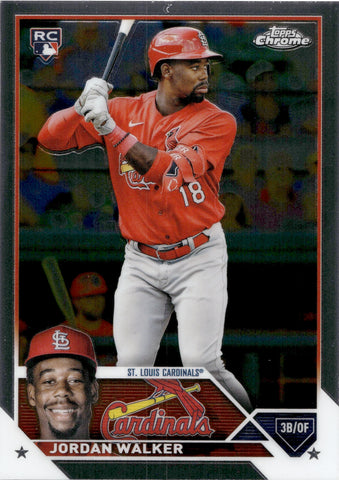 2023 Jordan Walker Topps Chrome ROOKIE RC #209 St. Louis Cardinals 17