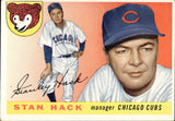 1955 Stan Hack Topps #6 Chicago Cubs BV $30