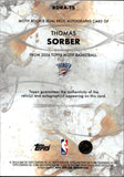 2025-26 Thomas Sorber Topps Motif ROOKIE DUAL JERSEY AUTO 48/75 AUTOGRAPH RELIC #RDRA-TS Oklahoma City Thunder