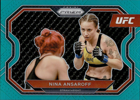 2021 Nina Ansaroff Panini Prizm UFC AQUA 36/49 #135 Strawweight