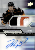 2021-22 Jamie Drysdale Upper Deck Premier ROOKIE PATCH AUTO 59/99 AUTOGRAPH RELIC AR-DR Anaheim Ducks