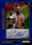 2023 Kofi Kingston Panini Prizm BLUE NATIONAL PRIDE AUTO 32/49 AUTOGRAPH #NP-KKG Monday Night Raw