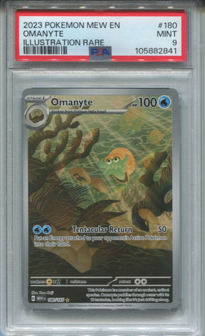 2023 Omanyte Pokemon MEW ENGLISH ILLUSTRATION RARE PSA 9 #180 2841