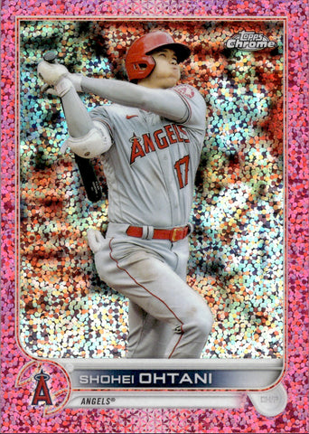2022 Shohei Ohtani Topps Chrome PINK SPECKLE 277/350 #1 Anaheim Angels