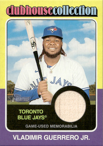2024 Vladimir Guerrero Jr. Topps Heritage CLUBHOUSE COLLECTION BAT RELIC #CCR-VS Toronto Blue Jays