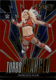2024 Charlotte Flair Panini Select WWE RED TURBO CHARGED 92/99 #13 Friday Night Smackdown