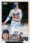 2023 Brett Baty Topps Chrome ROOKIE AUTO AUTOGRAPH RC #RA-BBA New York Mets