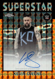 2026 Kevin Owens Topps Chrome WWE 1986 DESIGN ORANGE GEOMETRIC AUTO 13/25 AUTOGRAPH #86T-KO Friday Night Smackdown