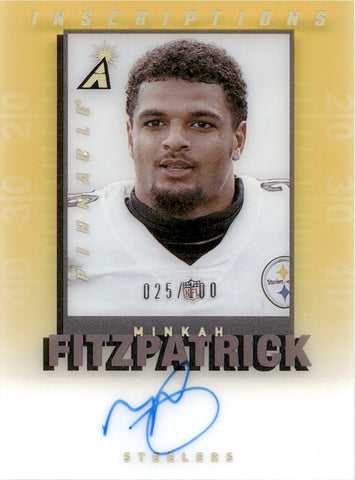 2021 Minkah Fitzpatrick Pinnacle INSCRIPTIONS AUTO 025/100 AUTOGRAPH #PI-MFI Pittsburgh Steelers