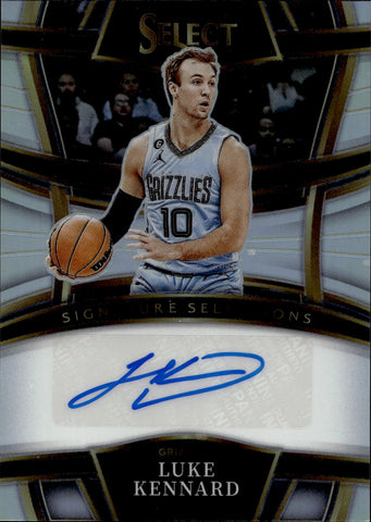 2022-23 Luke Kennard Panini Select SIGNATURE SELECTIONS SILVER AUTO Atlanta Hawks #SS-LKK