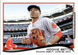 2014 Mookie Betts Topps Update Series ROOKIE DEBUT RC #US301 Boston Red Sox 3