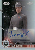 2023 Topps Chrome Star Wars Autograph Indira Varma as Tala Durith #14 AUTO 1